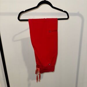 Figs Pop Red Women’s High Waisted Zamora Jogger Scrub Pants